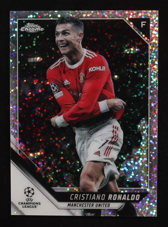 Cristiano Ronaldo 2021-22 Topps Chrome UEFA Champions League Speckle Refractors #10 at PristineAuction.com Cristiano Ronaldo 2021-22 Topps Chrome UEFA Champions League Speckle Refractors #10 at PristineAuction.com