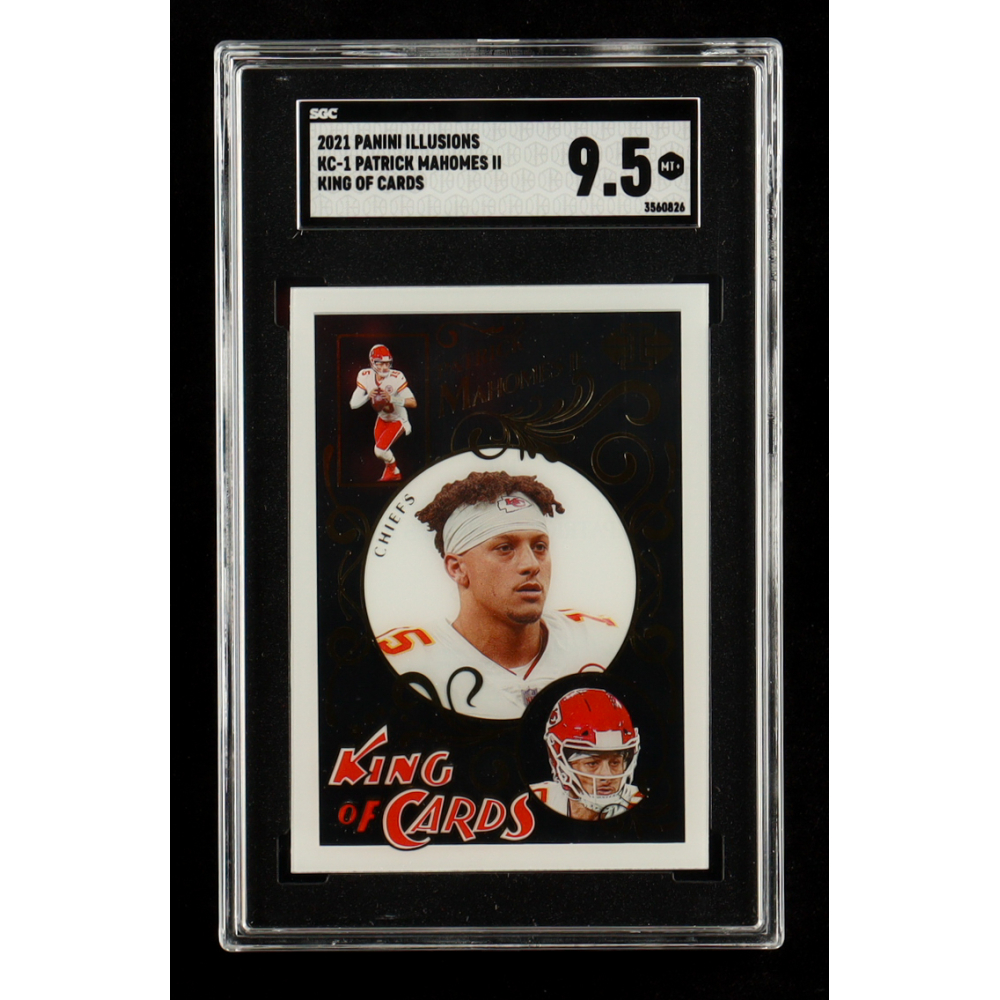 Patrick Mahomes II 2021 Panini Illusions King of Cards #KC1 (SGC 9.5) at PristineAuction.com