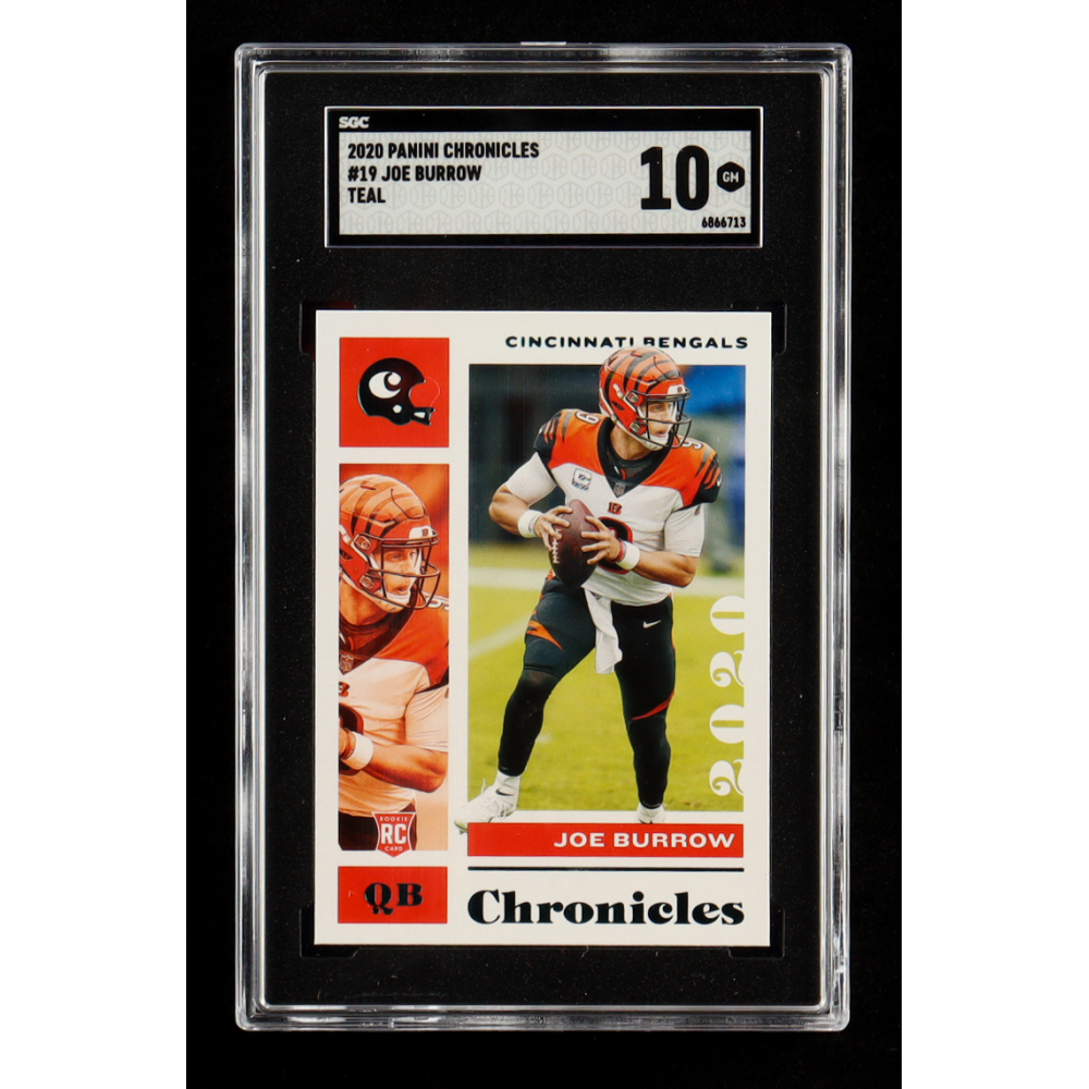 Joe Burrow 2020 Panini Chronicles Teal #19 RC (SGC 10) at PristineAuction.com