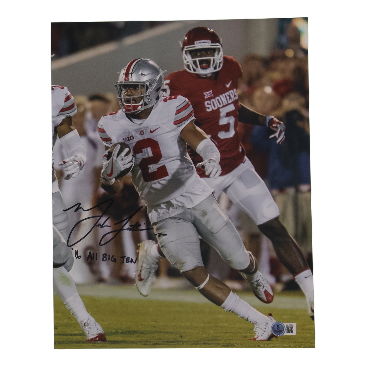 Marshon Lattimore Signed Ohio State Buckeyes 11x14 Photo Inscribed "'16 All Big Ten" (Beckett) at PristineAuction.com Marshon Lattimore Signed Ohio State Buckeyes 11x14 Photo Inscribed "'16 All Big Ten" (Beckett) at PristineAuction.com