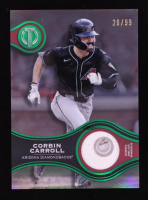 Corbin Carroll 2025 Topps Tribute Stamp of Approval Relics Green #SOACC #20/99 at PristineAuction.com