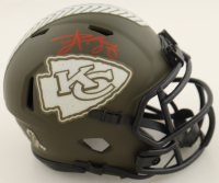 Travis Kelce Signed Chiefs Salute to Service Alternate Speed Mini Helmet (Beckett) at PristineAuction.com