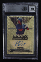 Reggie Preciado 2021 Panini Prizm Draft Picks Signing Sessions Prizms Gold Vinyl #107 #1/1 RC (Beckett Authentic | Auto Grade 10) at PristineAuction.com