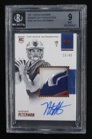Nathan Peterman 2017 Panini Encased Rookie Cap Patch Autographs #140 RC #16/49 (BGS 9 | Auto Grade 10) at PristineAuction.com