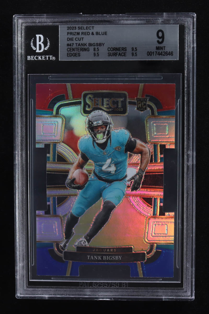 Tank Bigsby 2023 Select Prizm Red and Blue Die Cut #47 RC (BGS 9) at PristineAuction.com Tank Bigsby 2023 Select Prizm Red and Blue Die Cut #47 RC (BGS 9) at PristineAuction.com