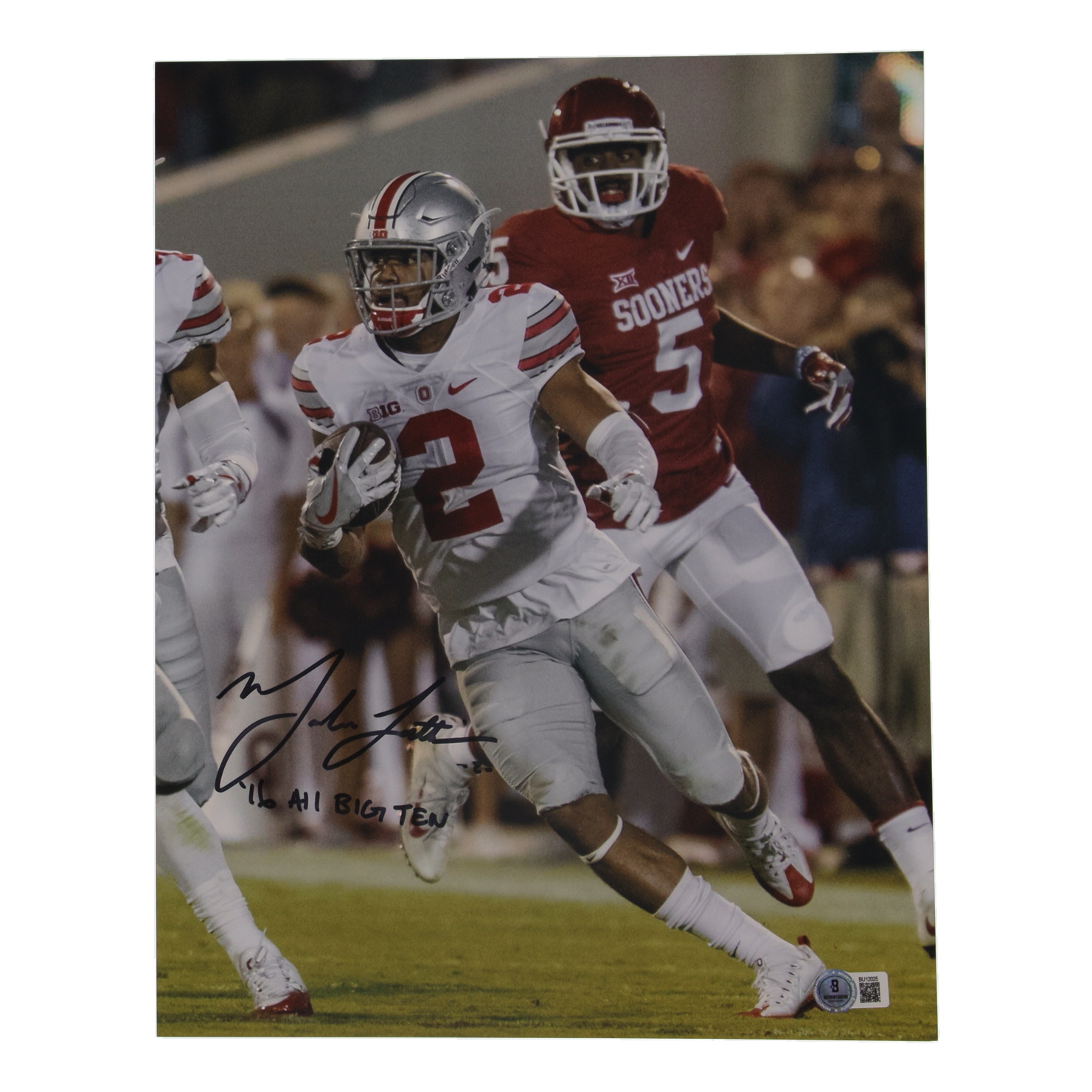 Marshon Lattimore Signed Ohio State Buckeyes 11x14 Photo Inscribed "'16 All Big Ten" (Beckett) at PristineAuction.com Marshon Lattimore Signed Ohio State Buckeyes 11x14 Photo Inscribed "'16 All Big Ten" (Beckett) at PristineAuction.com