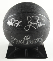 Magic Johnson & Larry Bird Signed NBA Black Edition Basketball (PSA & Beckett) at PristineAuction.com