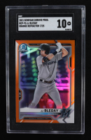 JJ Bleday 2021 Bowman Chrome Prospects Orange Refractors #BCP93 #7/25 RC (SGC 10) at PristineAuction.com
