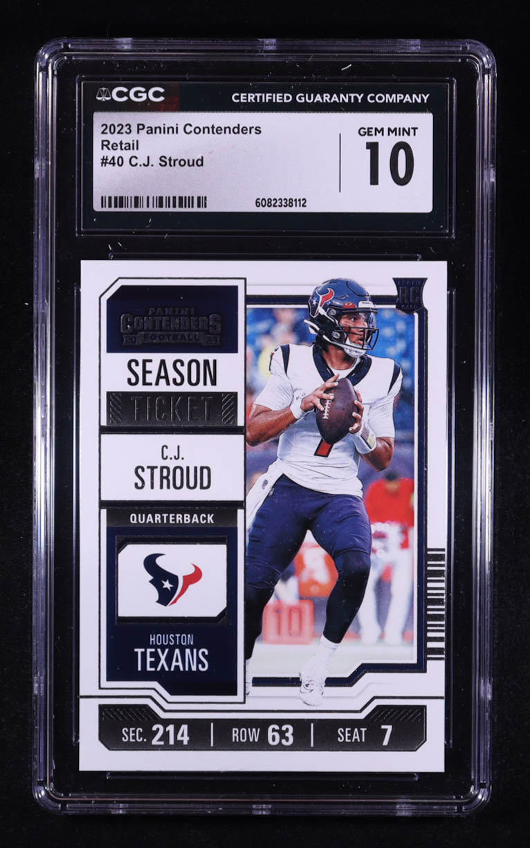 CJ Stroud 2023 Panini Contenders #40 RC (CGC 10) at PristineAuction.com CJ Stroud 2023 Panini Contenders #40 RC (CGC 10) at PristineAuction.com