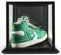 Larry Bird Signed Converse Retired Special Edition 1984 Celtics Championship Basketball Shoe in Wood & Glass Display Case (PSA) at PristineAuction.com