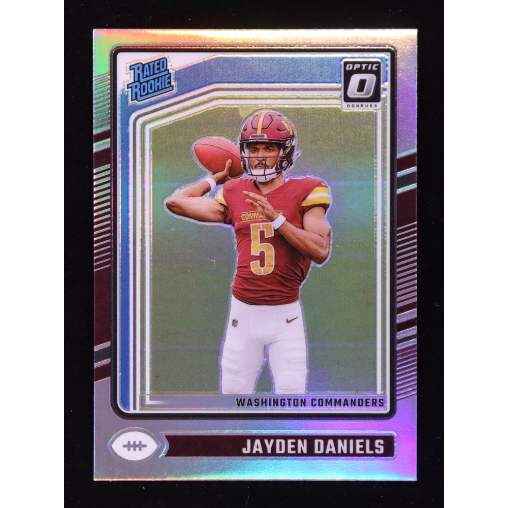 Jayden Daniels 2024 Panini Donruss Optic Silver Holo Prizm Rated Rookie #248 RC at PristineAuction.com