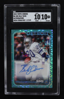Billy Sims 2024 Topps Chrome Autographs Aqua Sonar Refractors #BABSI #17/199 (SGC 10 | Auto Grade 10) at PristineAuction.com