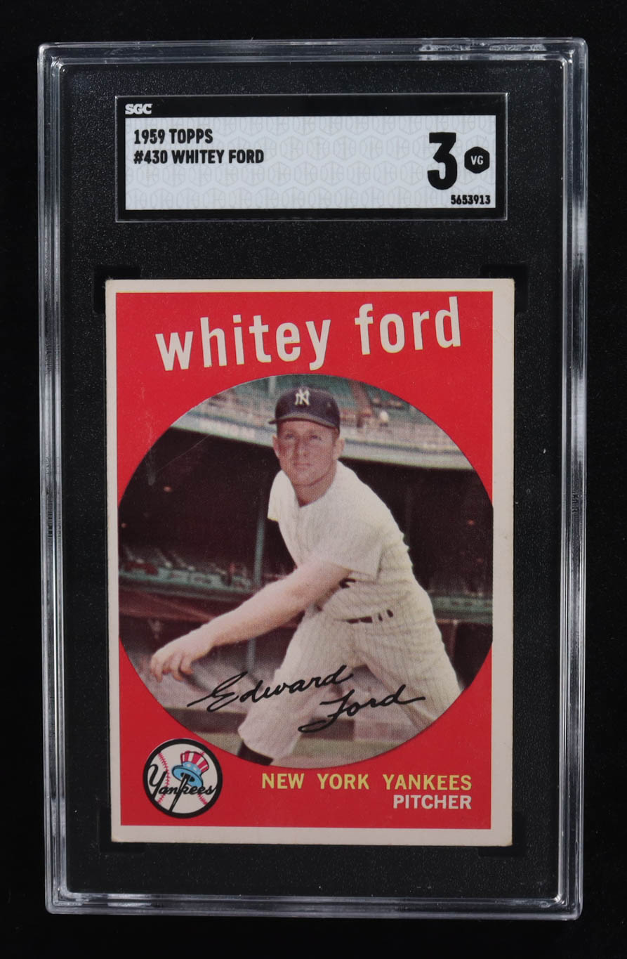 Whitey Ford 1959 Topps #430 (SGC 3) at PristineAuction.com Whitey Ford 1959 Topps #430 (SGC 3) at PristineAuction.com