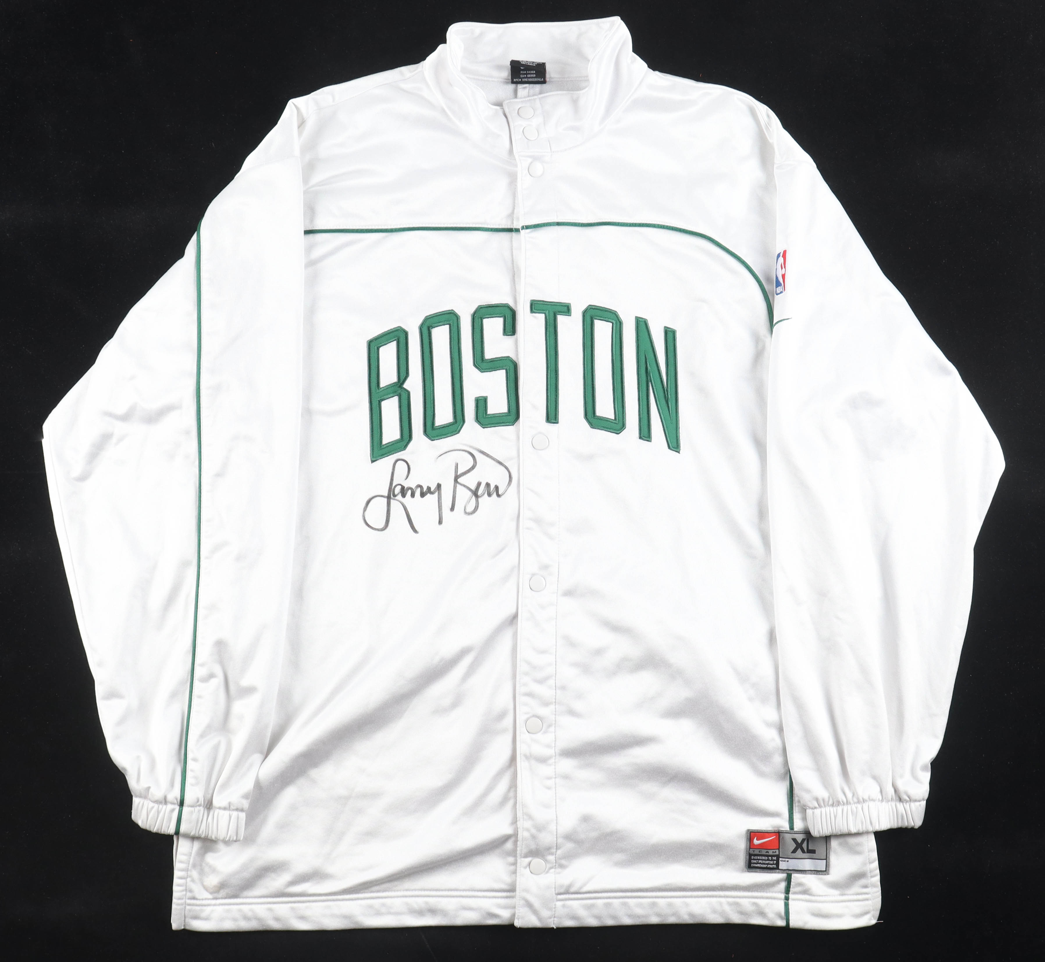 Larry Bird Signed Vintage Boston Celtics Warm-Up Nike Authentic Jacket (PSA) at PristineAuction.com Larry Bird Signed Vintage Boston Celtics Warm-Up Nike Authentic Jacket (PSA) at PristineAuction.com