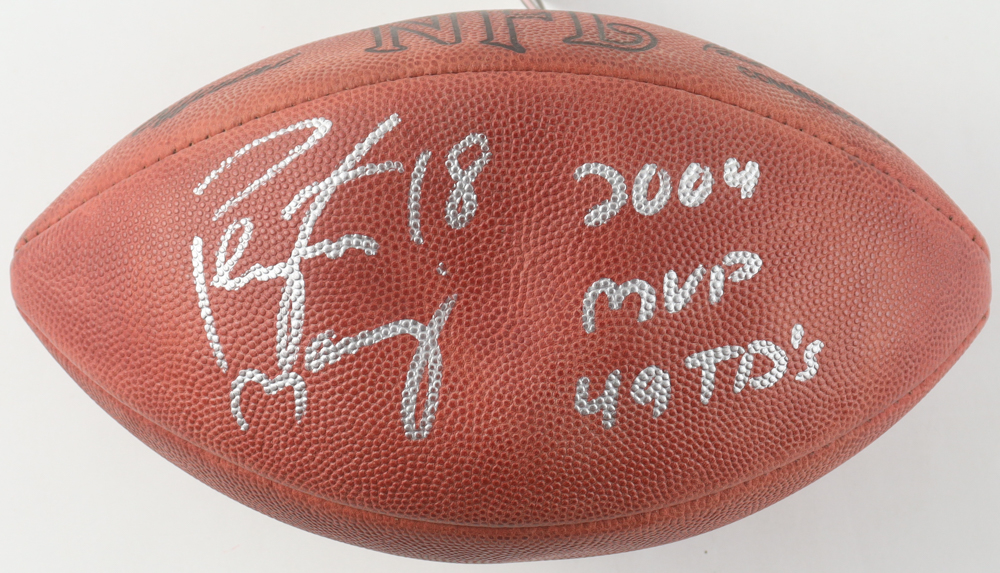 Peyton Manning Signed NFL Football Inscribed "2004 MVP 49 TDs" (JSA) at PristineAuction.com Peyton Manning Signed NFL Football Inscribed "2004 MVP 49 TDs" (JSA) at PristineAuction.com