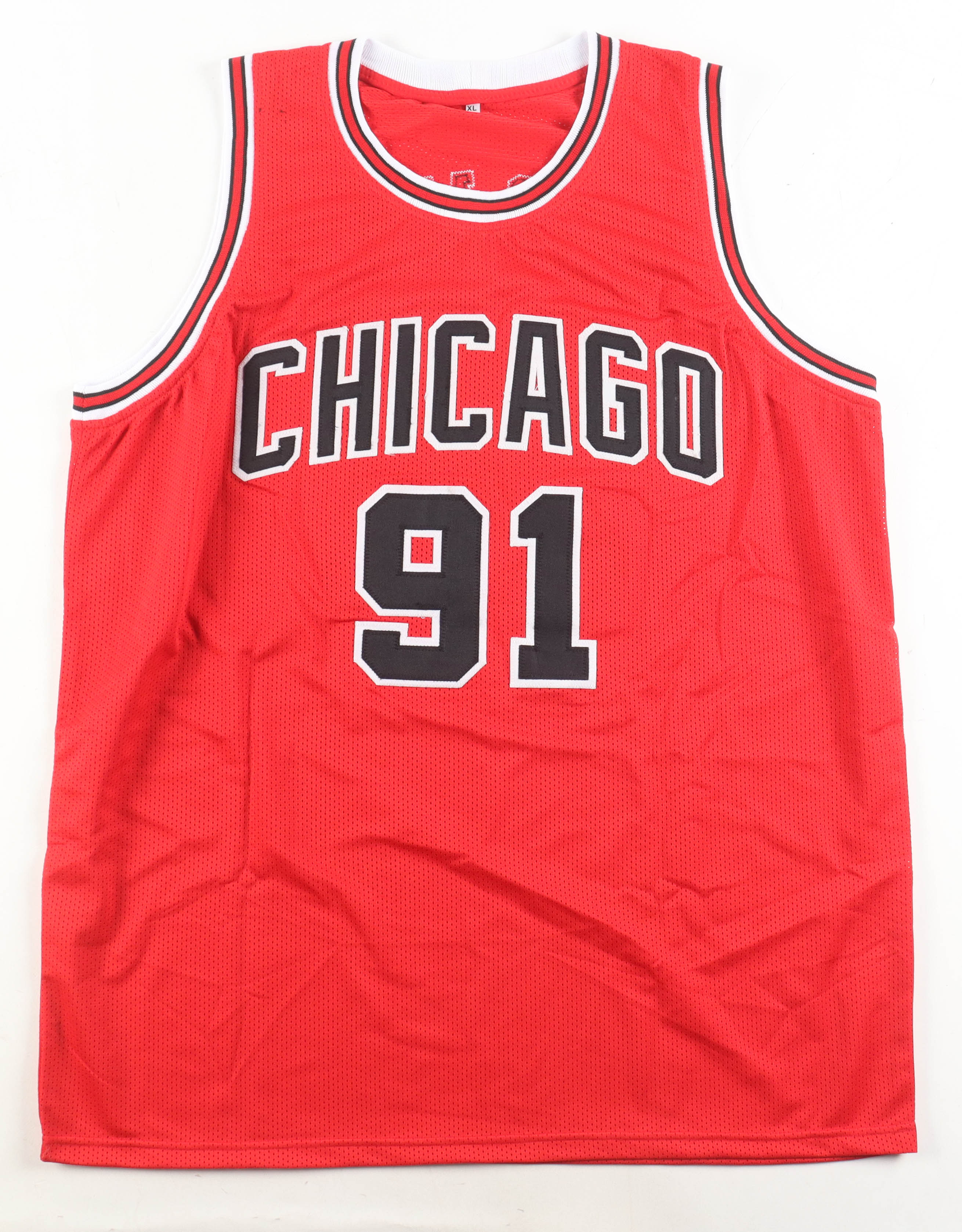 Dennis Rodman Signed Jersey (Beckett) at PristineAuction.com Dennis Rodman Signed Jersey (Beckett) at PristineAuction.com