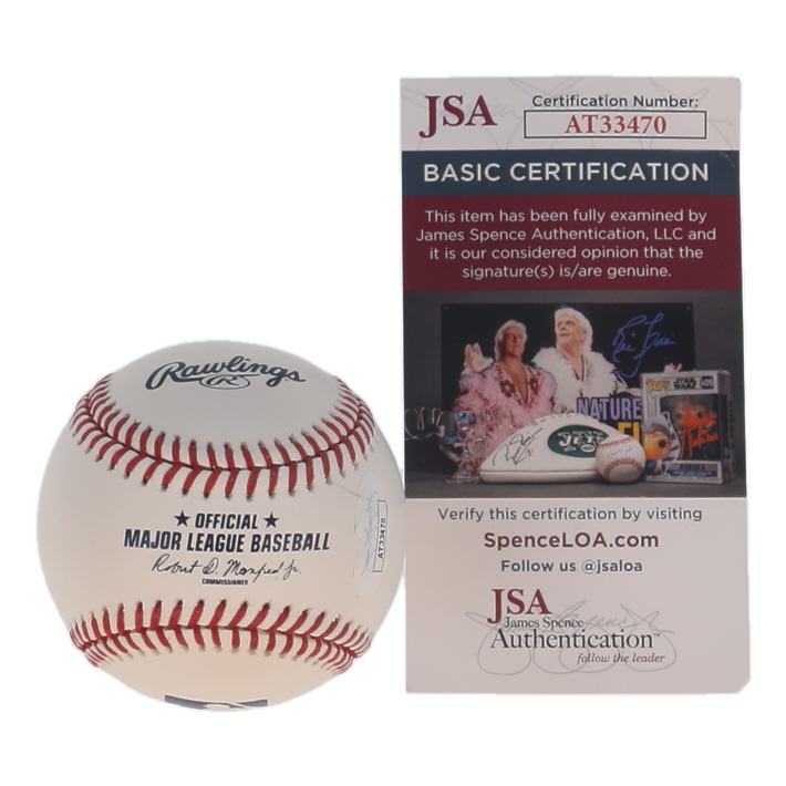 Justin Foscue Signed OML Baseball (JSA) at PristineAuction.com Justin Foscue Signed OML Baseball (JSA) at PristineAuction.com