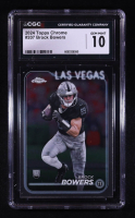 Brock Bowers 2024 Topps Chrome #207 RC (CGC 10) at PristineAuction.com