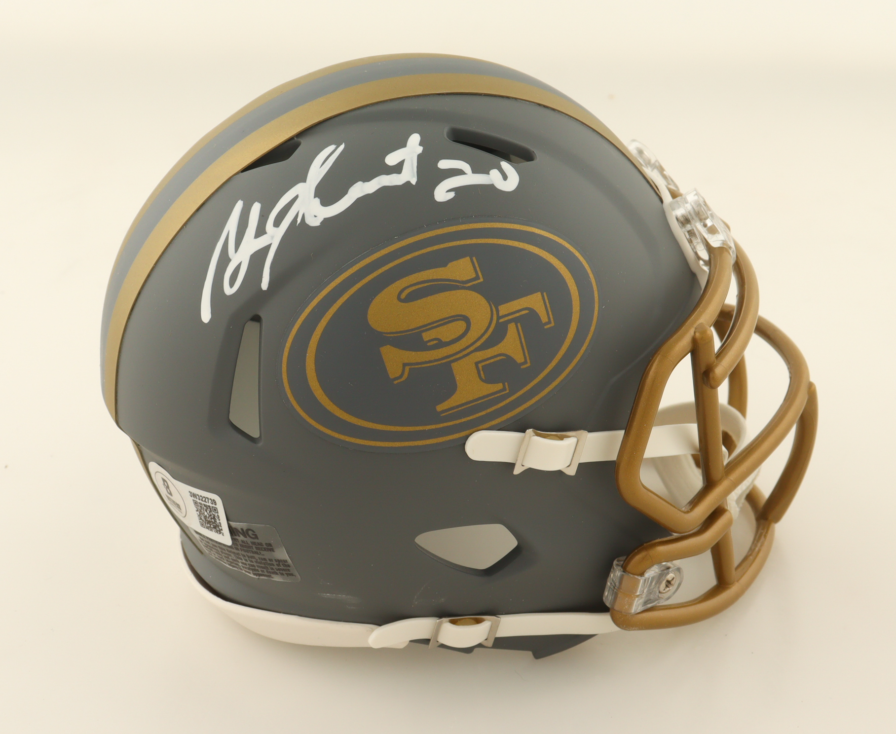Garrison Hearst Signed 49ers Slate Alternate Speed Mini Helmet (Beckett) at PristineAuction.com Garrison Hearst Signed 49ers Slate Alternate Speed Mini Helmet (Beckett) at PristineAuction.com