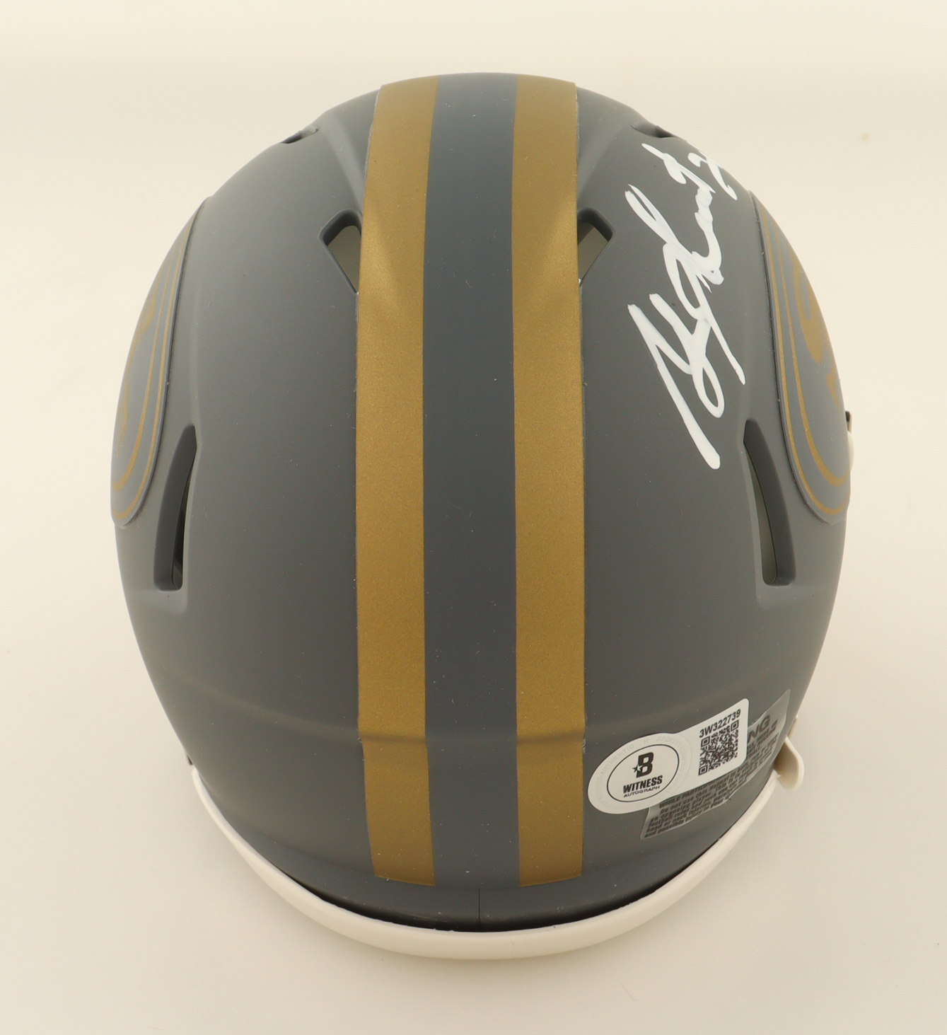 Garrison Hearst Signed 49ers Slate Alternate Speed Mini Helmet (Beckett) at PristineAuction.com Garrison Hearst Signed 49ers Slate Alternate Speed Mini Helmet (Beckett) at PristineAuction.com