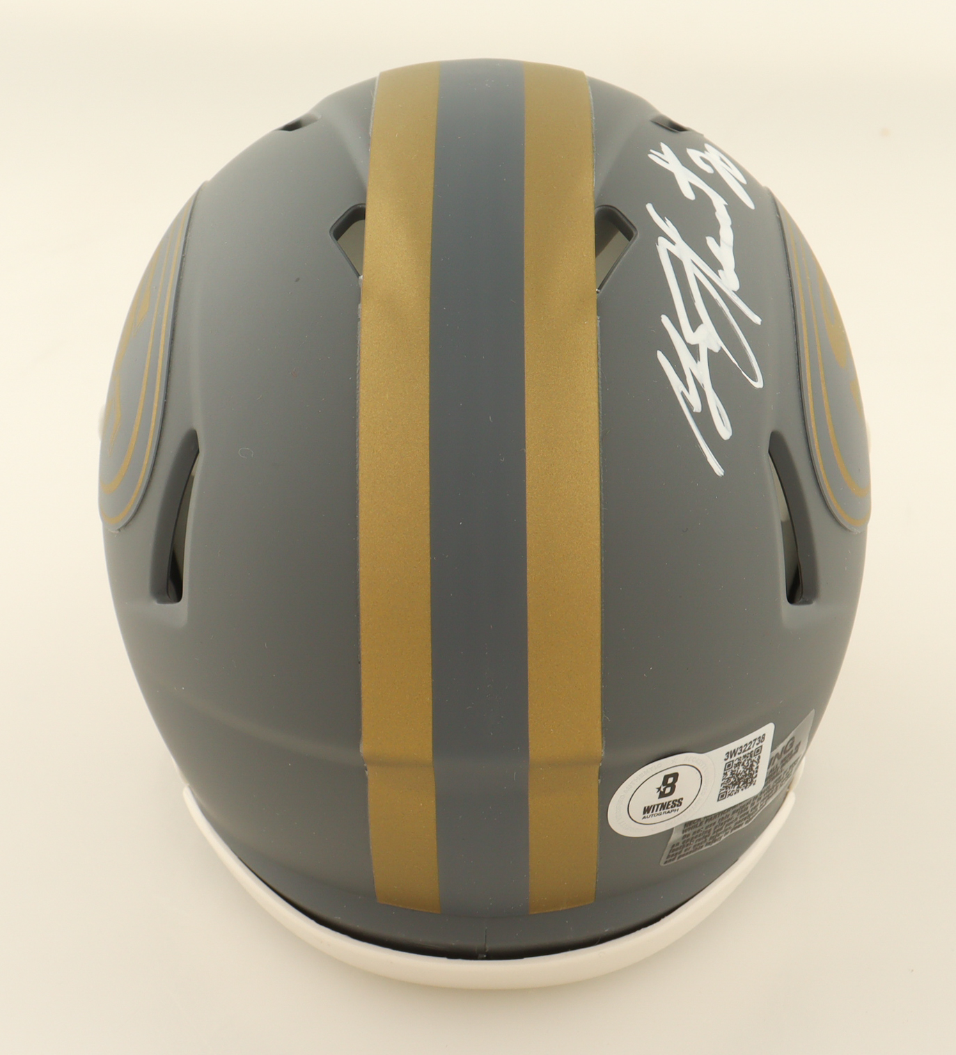 Garrison Hearst Signed 49ers Slate Alternate Speed Mini Helmet (Beckett) at PristineAuction.com Garrison Hearst Signed 49ers Slate Alternate Speed Mini Helmet (Beckett) at PristineAuction.com