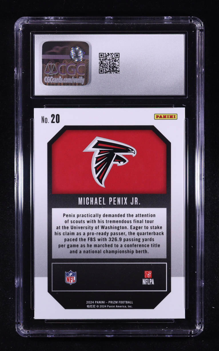 Michael Penix Jr. 2024 Panini Prizm Emergent #20 RC (CGC 10) at PristineAuction.com Michael Penix Jr. 2024 Panini Prizm Emergent #20 RC (CGC 10) at PristineAuction.com