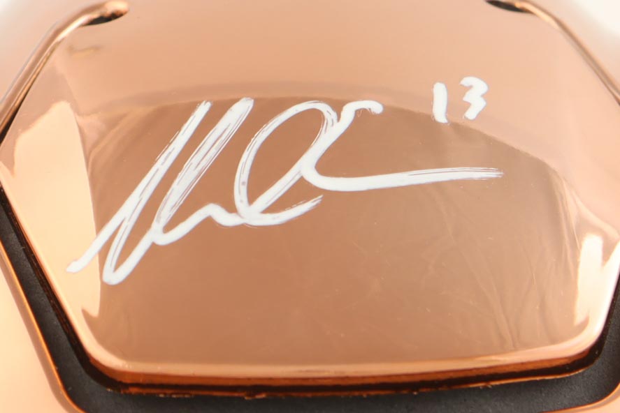 Mike Evans Signed Buccaneers Full-Size Authentic On-Field Chrome Alternate SpeedFlex Helmet (Beckett) at PristineAuction.com Mike Evans Signed Buccaneers Full-Size Authentic On-Field Chrome Alternate SpeedFlex Helmet (Beckett) at PristineAuction.com