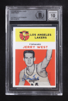 Jerry West Signed Sticker on Custom Rookie Reprint Card (BGS | Auto 10) at PristineAuction.com