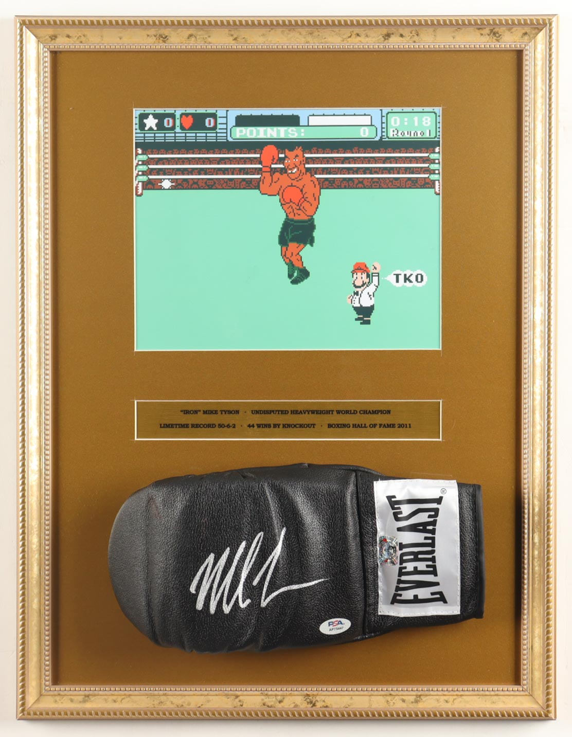 Mike Tyson Signed "Punch-Out!!" Custom Framed Everlast Boxing Glove Display (PSA & Tyson) at PristineAuction.com Mike Tyson Signed "Punch-Out!!" Custom Framed Everlast Boxing Glove Display (PSA & Tyson) at PristineAuction.com