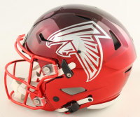 Michael Penix Jr. Signed Falcons Full-Size Authentic On-Field Chrome Alternate SpeedFlex Helmet (Beckett) at PristineAuction.com