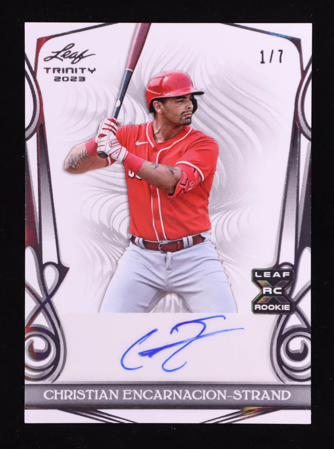Christian Encarnacion-Strand 2023 Leaf Trinity 2023 Black Spectrum #BACES #1/7 RC at PristineAuction.com Christian Encarnacion-Strand 2023 Leaf Trinity 2023 Black Spectrum #BACES #1/7 RC at PristineAuction.com