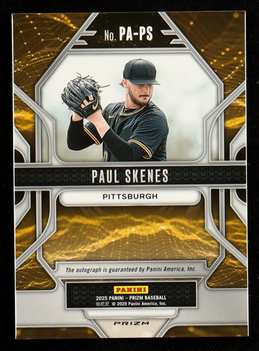 Paul Skenes 2025 Panini Prizm Prizmatrix Autographs #7 at PristineAuction.com Paul Skenes 2025 Panini Prizm Prizmatrix Autographs #7 at PristineAuction.com