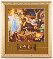 Thomas Kinkade "Pinocchio" Custom Framed Print Display with (4) 1960 Character Figurines at PristineAuction.com