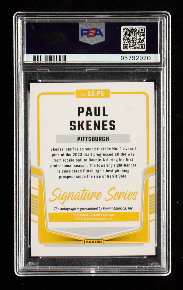 Paul Skenes 2024 Donruss Signature Series #32 RC (PSA 10) at PristineAuction.com Paul Skenes 2024 Donruss Signature Series #32 RC (PSA 10) at PristineAuction.com