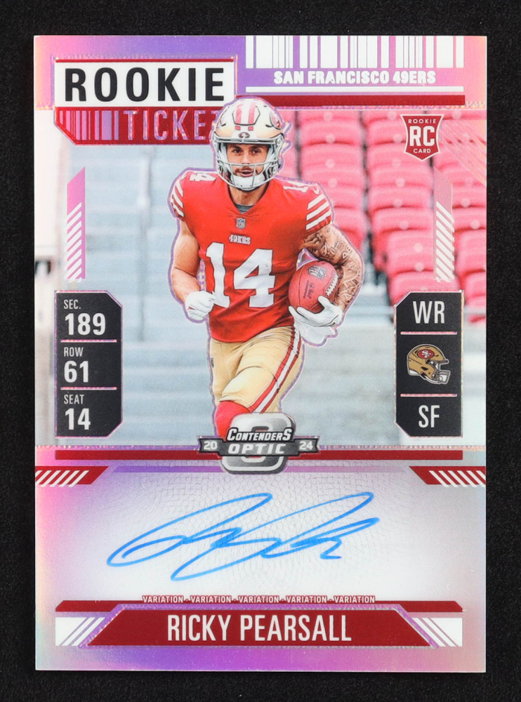 Ricky Pearsall 2024 Panini Contenders Optic Variations Silver #109 Autograph RC