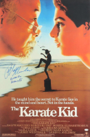 Ralph Macchio Signed "The Karate Kid" 24x36 Movie Poster Photo Inscribed "Wax on, Wax off" (ACOA) at PristineAuction.com