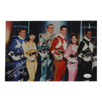 Jason David Frank, Austin St. John, & David Yost Signed "Mighty Morphin' Power Rangers" 8x12 Photo (JSA) at PristineAuction.com