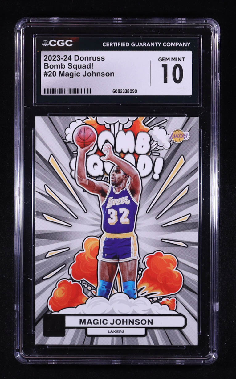 Magic Johnson 2023-24 Donruss Bomb Squad #20 (CGC 10) at PristineAuction.com Magic Johnson 2023-24 Donruss Bomb Squad #20 (CGC 10) at PristineAuction.com