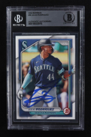 Julio Rodriguez Signed 2024 Bowman #90 (Beckett | Auto Grade BGS Authentic) at PristineAuction.com