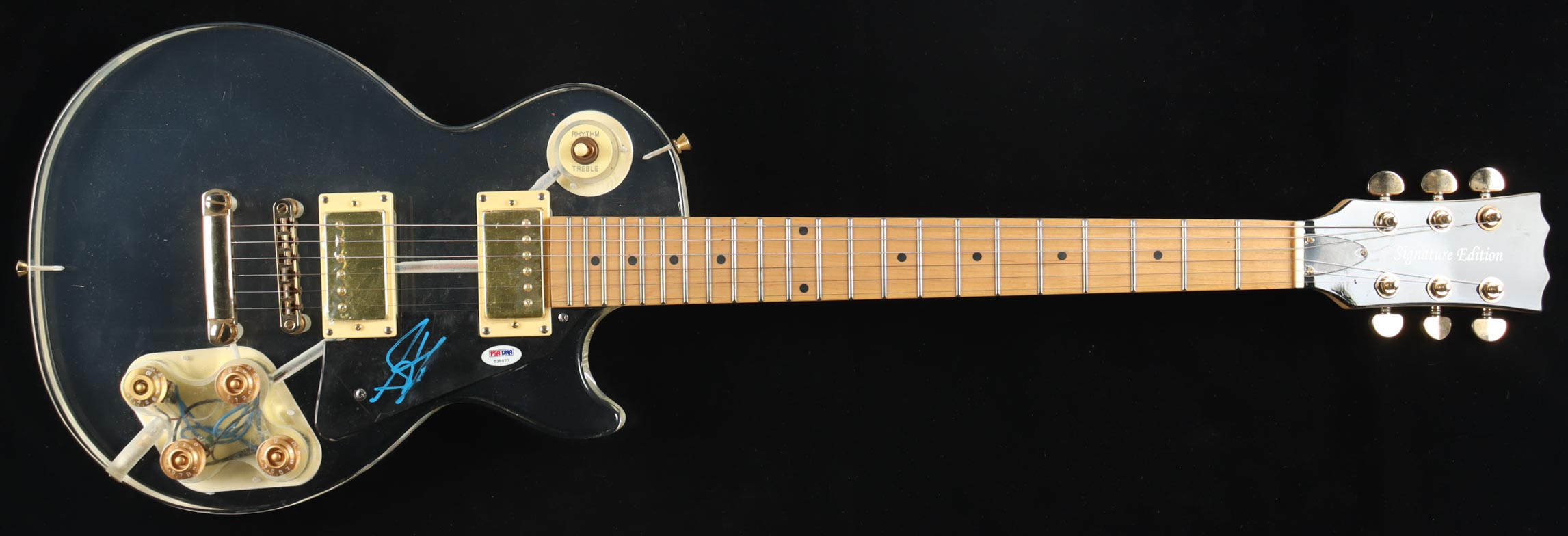 Steven Tyler & Cyndi Lauper Signed 40" Custom Electric Guitar (PSA) at PristineAuction.com Steven Tyler & Cyndi Lauper Signed 40" Custom Electric Guitar (PSA) at PristineAuction.com