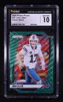 Josh Allen 2024 Panini Prizm Prizms Green Wave #28 (CGC 10) at PristineAuction.com