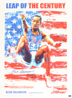Bob Beamon Signed 18x24 Art Print Inscribed "HOF 83" (Schulte) at PristineAuction.com