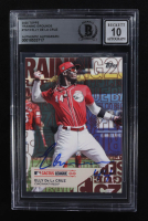 Elly De La Cruz Signed 2025 Topps Training Grounds #TG13 (Beckett | Auto Grade BGS 10) at PristineAuction.com