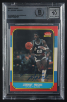 Johnny Moore Signed 1986-87 Fleer Premier Autographs #76 (Beckett | Autograph Grade BGS 10) at PristineAuction.com