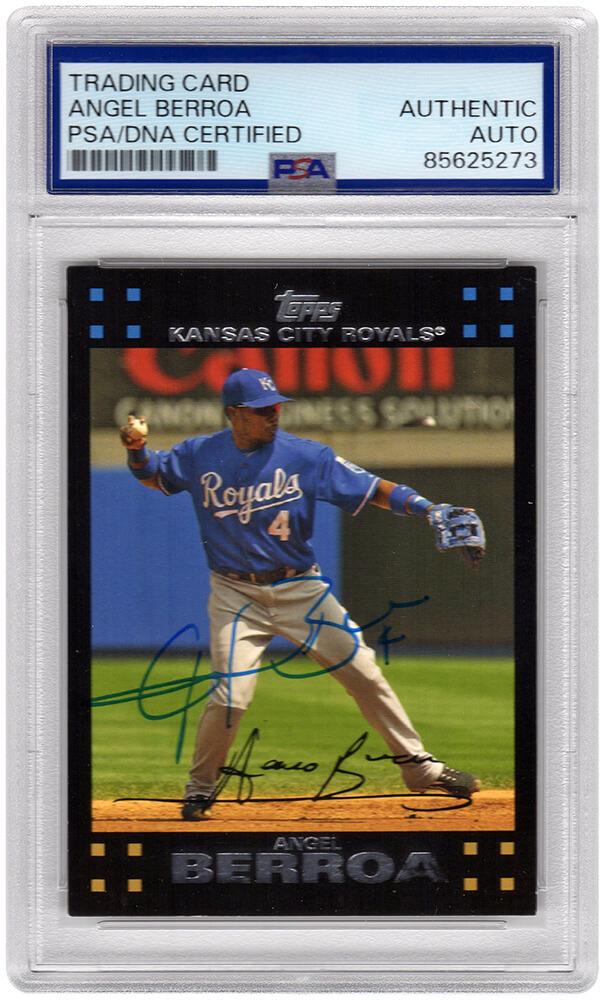 Angel Berroa Signed 2007 Topps #447 (PSA) at PristineAuction.com Angel Berroa Signed 2007 Topps #447 (PSA) at PristineAuction.com