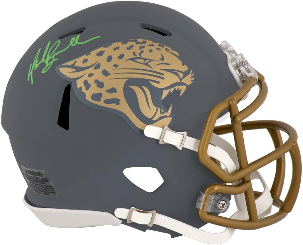 Mark Brunell Signed Jaguars Slate Alternate Speed Mini Helmet (Schwartz) at PristineAuction.com Mark Brunell Signed Jaguars Slate Alternate Speed Mini Helmet (Schwartz) at PristineAuction.com