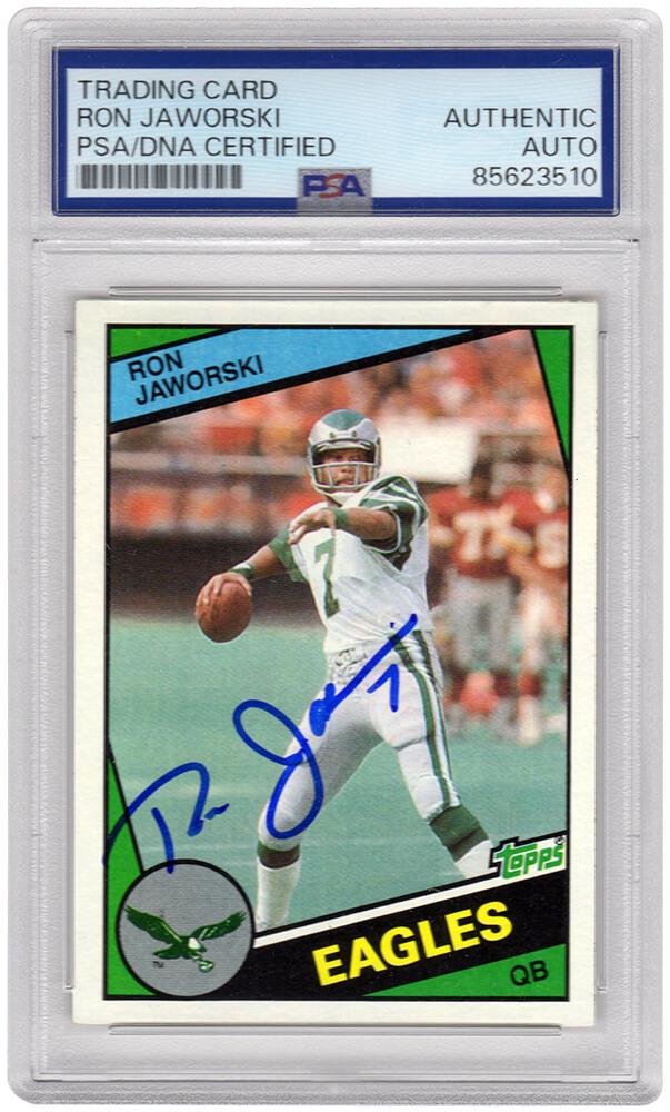 Ron Jaworski Signed 1984 Topps #330 (PSA) at PristineAuction.com Ron Jaworski Signed 1984 Topps #330 (PSA) at PristineAuction.com