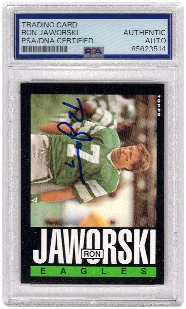 Ron Jaworski Signed 1985 Topps #132 (PSA) at PristineAuction.com Ron Jaworski Signed 1985 Topps #132 (PSA) at PristineAuction.com