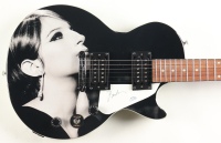 Barbra Streisand Guitar with Signed Custom Insert Pickguard (AutographCOA & Real) at PristineAuction.com