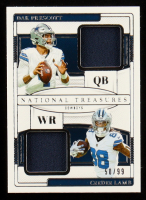 Dak Prescott / CeeDee Lamb 2024 Panini National Treasures NFL Gear Combo Materials #8 #50/99 at PristineAuction.com